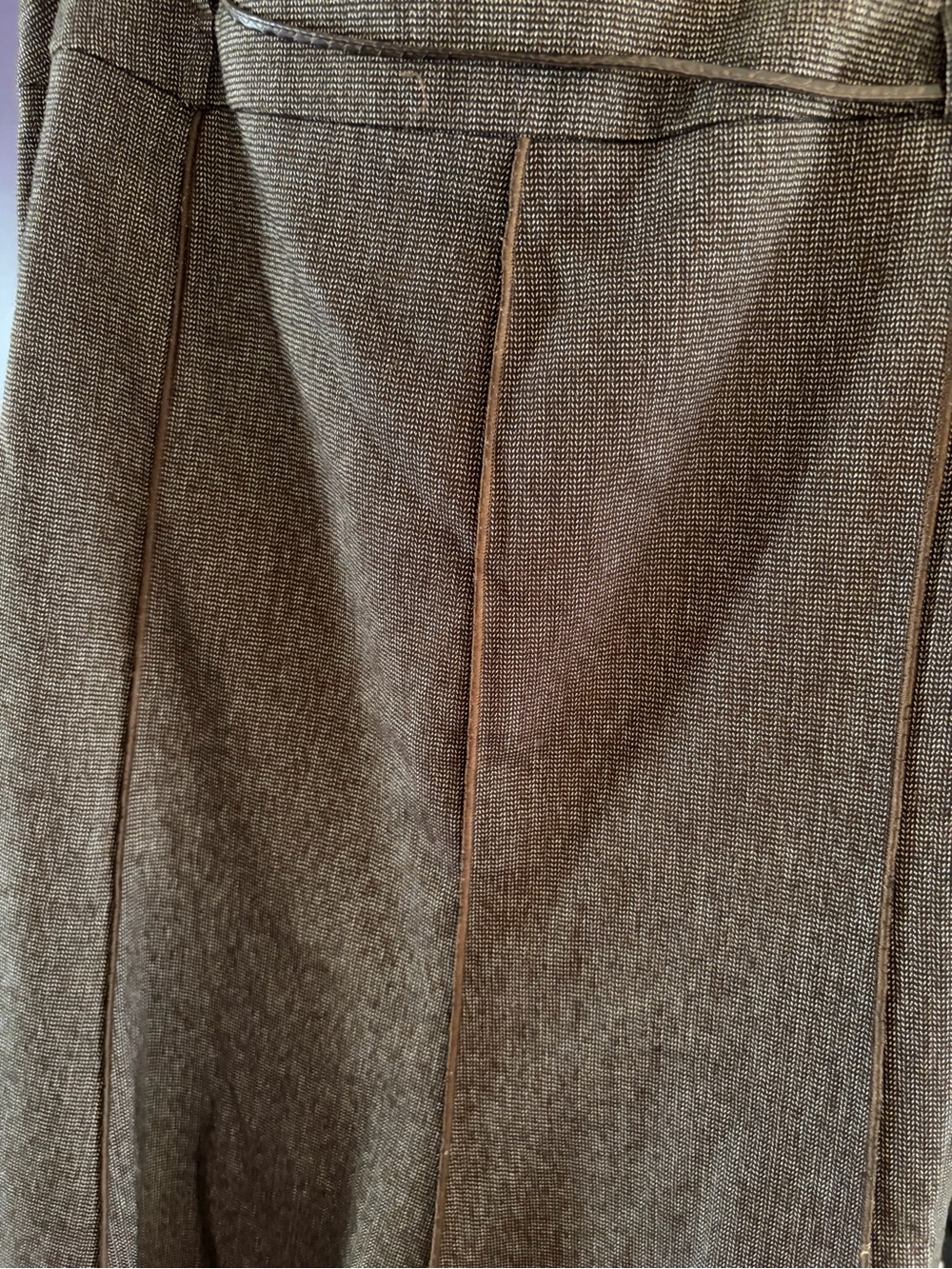 Classic A-Line Drawstring Skirt in Dark Brown - Picture 5 of 6
